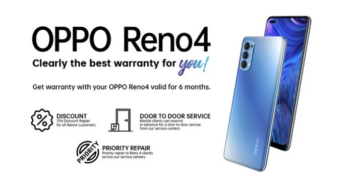 The new OPPO Reno4 comes with clearly the best warranty for you